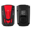 Car Radar Detector 360 Degrees Speed Radar Long Range Voice Alert Laser Radar Detector V7/12V Speed Voice Alarm for Vehicles-Red.