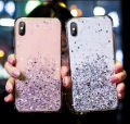 For Samsung Galaxy A7 2018 Cover Fashion Shiny Glitter Starry Space Girls Slim Phone Case Clear Soft TPU Silicone Bumper Shockproof Protective Back Cover. 