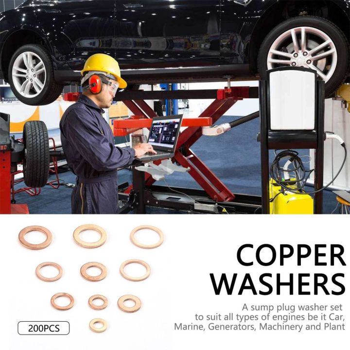 200Pcs%20Solid%20Copper%20Washer%20Flat%20Ring%20Sump%20Plug%20Oil%20Seal%20Assorted%20Set%20Box%20-%20Copper%20color%20200Pcs%20-%20Image%207