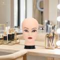 Bald Mannequin Head Freestanding Display Practice Display Head Model for Display Hat. 