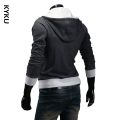Side Zipper Patchwork Hoodies Men Casual assasins creed Clothing mens hoodies and sweatshirts sudadera hombre. 