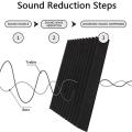 XHHDQES 24 Pcs Acoustic Foam Board,Studio Wedge Tile,Acoustic Foam Soundproof Pyramid Studio Treatment Wall Panel 2.5X30X30cm. 