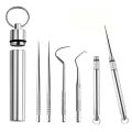 Portable Titanium Stainless Steel Toothpicks | Reusable Metal Toothpick.