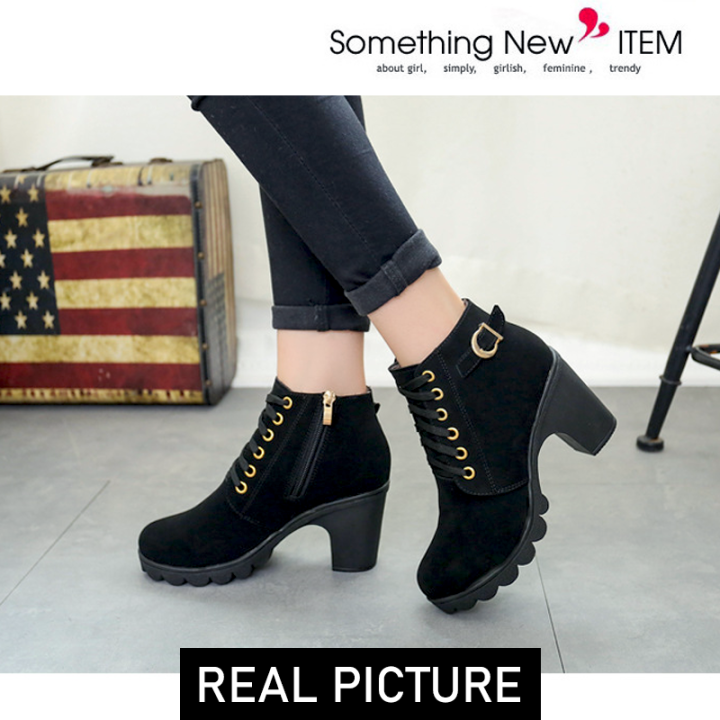 Women%20Boots%20Shoes%20With%20Heel%20WB-85%20Imported%20Korean%20Design%20PU%20Leather%20Ankle%20Boots%20Western%20Outfit%20Leg%20Toe%20Cover%20Fashionable%20Shoes%20For%20Girls%20And%20Ladies%20-%20Image%205