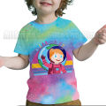 A for Adley T shirt summer unicorn rainbow 3D print children short-sleeved tops T-shirts fashion ice cream pattern tees clothes. 