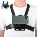 Adjustable Chest Strap Mount with J-Hook – GoPro & Action Camera Holder | DJI Osmo Action, Insta360 & Mobile Compatible.