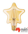 Imported China Vintage Filament Star Shape Dimmable LED Bulb Retro Edison Carbon Incandescent Tungsten Antique Lamp. 