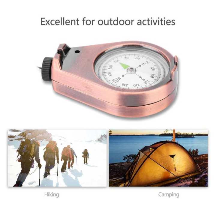 Vintage Portable Mini Compass with Strap Outdoor Survival Tool ZH