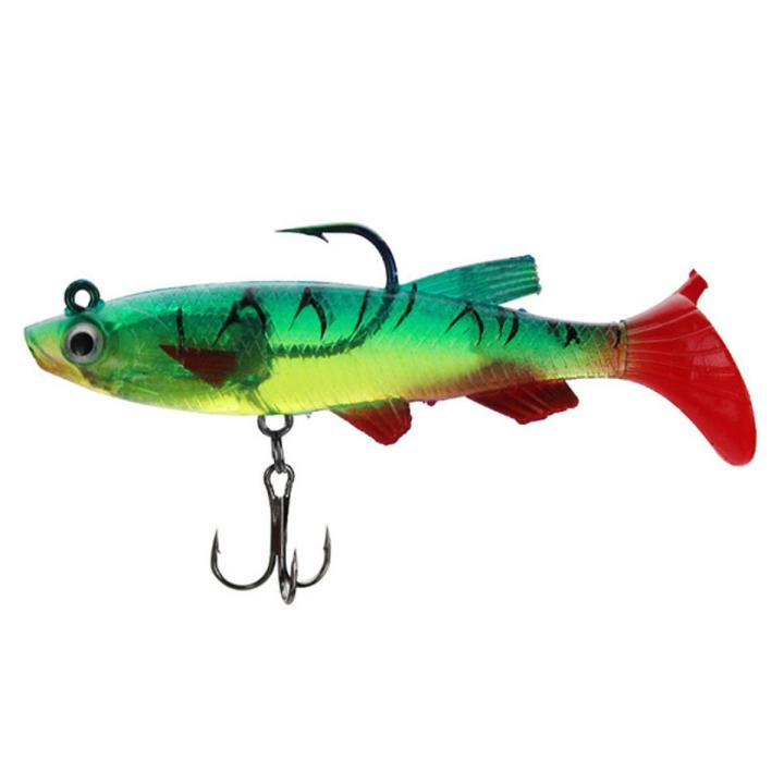 1 pc Fishing Gear Fishing Bait lead Fish 2 color 14 Grams with Single hook and three anchor hook bait bait