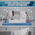 2Pcs Sewing Machine Muffling Mat Pedal Mat Sewing Machine Mat Reduce Vibrations Noise No Slip Rose Red. 