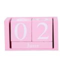 (New)Patoral tyle Wooden Perpetual Calendar Retro MDF Month Diplay Cube Calendar Perpetual Calendar Eternal Block Building Block Calendar Office.