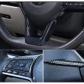Carbon Fiber Steering Wheel Decoration Cover Frame Trim for Nissan Rogue Altima Sentra Kicks LEAF Versa Accessories.