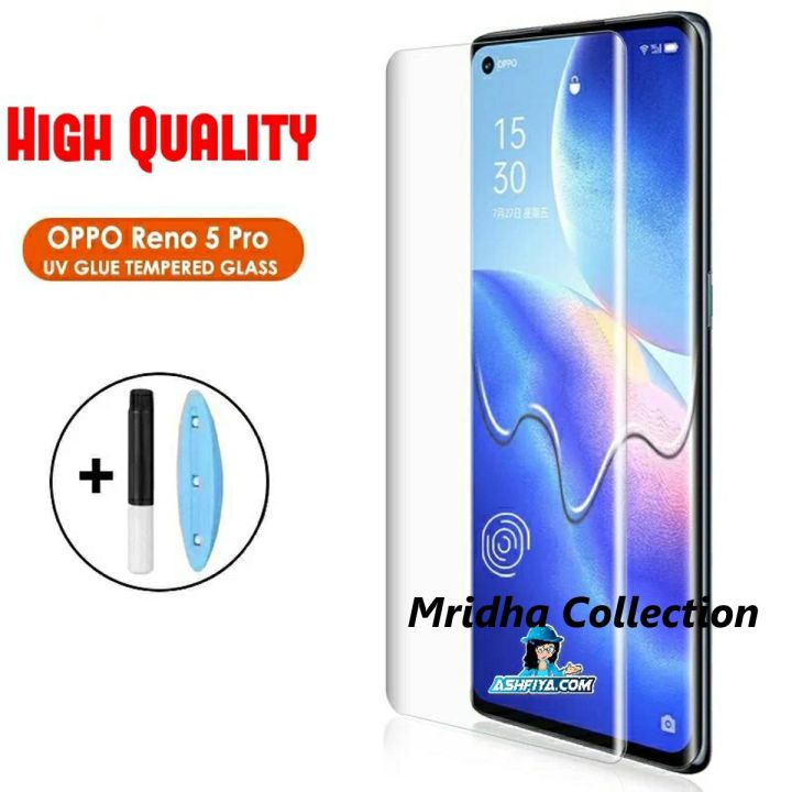 Oppo%20Reno5%20Pro+%205G%20/%20Oppo%20Reno%205%20Pro%20Plus%205G%20(A+%20GRADE)%20Premium%20UV%20Tempered%20Glass%20Screen%20Protector%20Curved%20with%20Liquid%20Glue%20and%20UV%20Light%20-Transparent%20Clear%20-%20Image%206
