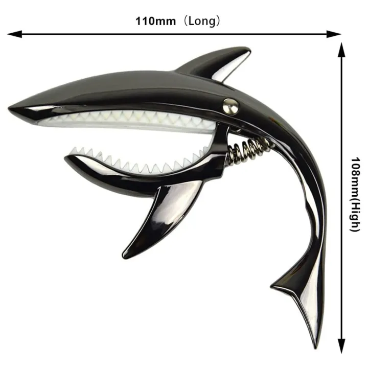 Shark%20Guitar%20Capo%20Zinc%20Alloy%20Capo%20with%20Pick%20,Silver%20-%20Image%203