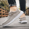 Spring Summer Classic Blue Mens Canvas Loafers Big Size 48 Comfortable Platform Shoes Casual Men Flats Low Shoes Men Espadrilles Wearhouse. 