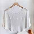 New Knitted Shawl Lazy Pullover Lightweight Western Style Multi-Functional Cardigan with Suspenders for Outerwear Slimming All-Matching.