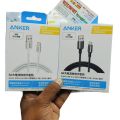 Anker Cable 6A 100w USB C, PowerLine+ USB-C to USB 3.0 cable, High Durability Type C Braided Charging Cable for Galaxy S10, S9, Sony. 