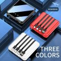 Kugou C41 10000 mAh Power Bank Square Portable Charger Digital Screen Powerbank Fast Charge Power Banks with 4 Cables - C41PB.