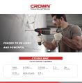 CROWN Rotary Hammer SDS-Plus Hammer Drill 900w Model CT18183-Kings Trading. 