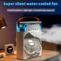 Air Cooler Fan 3 in 1 Mini Portable Fan Humidifier with 7 Colors LED Light Air Cooler 600ml Water Tank Air Cooling FanThis is NOT a rechargeable fan. 