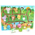 Wooden Montessori Kids Early Learning Slide Labyrinth Puzzle 12 Symbolic  Body Matching Preschool Maze Educational Toys. 