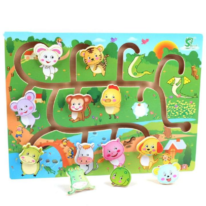 Wooden%20Montessori%20Kids%20Early%20Learning%20Slide%20Labyrinth%20Puzzle%2012%20Symbolic%20%20Body%20Matching%20Preschool%20Maze%20Educational%20Toys%20-%20Image%202