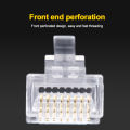 100pcs RJ45 Connector 100pcs CAT5E CAT6 Plug RJ45 Connector Network Cable Modular 8P8C Connector End Pass Through Z HOTSALE RJ45.
