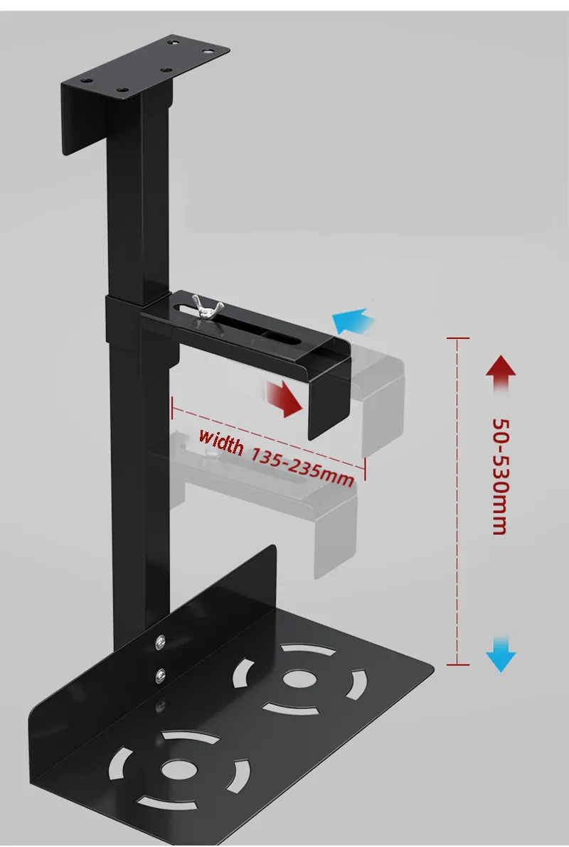 Universal PC Case Holder Under Desk Wall Side Mount CPU Stand ...