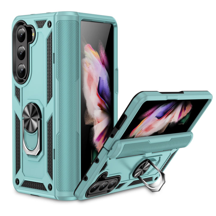 Applicable%20to%20New%20Samsung%20Z%20Fold%205%20Sergeant%20Phone%20Case%20Folding%20Car%20Magnetic%20Suction%20Bracket%20Protective%20Case%20Drop-Resistant%20-%20Image%204