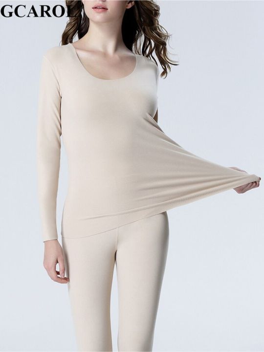 GCAROL%20Women%20Double-side%20Velvet%20Thermal%20Underwear%202%20Pcs%20Sets%20Winter%20Autumn%20High%20Waist%20Pants%20Warm%20Soft%20to%20Body%20Plus%20Size%205XL%20-%20Image%204