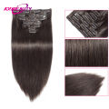 Straight Clip In Hair Extension Human Hair 120g/Set Straight Clip In Extension Full Head Brazilian Clip Hair Extension for Women.