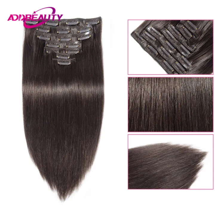 Straight%20Clip%20In%20Hair%20Extension%20Human%20Hair%20120g/Set%20Straight%20Clip%20In%20Extension%20Full%20Head%20Brazilian%20Clip%20Hair%20Extension%20for%20Women%20-%20Image%204