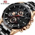 Kajia Men's Ryan Waterproof Stainless Steel Chain Quartz Watch Fashion Student Sports Business Casual Steel Band Watch. 