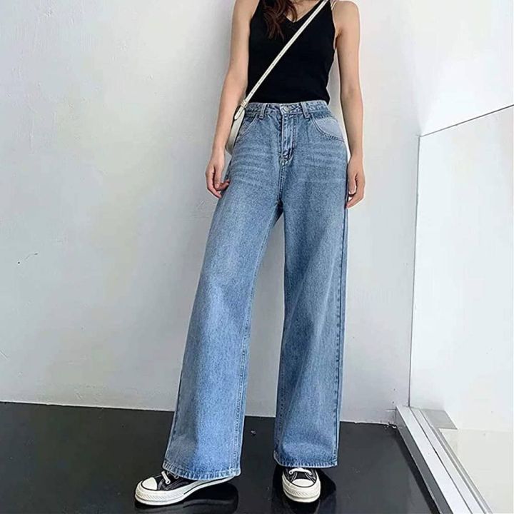 ladies%20High%20waisted%20Wide%20Leg%20Jeans%20-%20Image%202