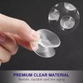 [Featured] 1Pc Transparent Thicken PVC Double Sided Round Vacuum Table Suction Cups/Household Lightweight Non-slip Glass Sucker Pads Without Trace. 