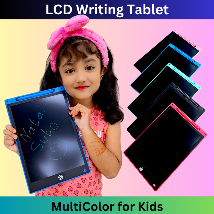 Writing Mini Tab LCD Writing Tablet 12 inch Multi Color for Kids - Big Size Digital ...