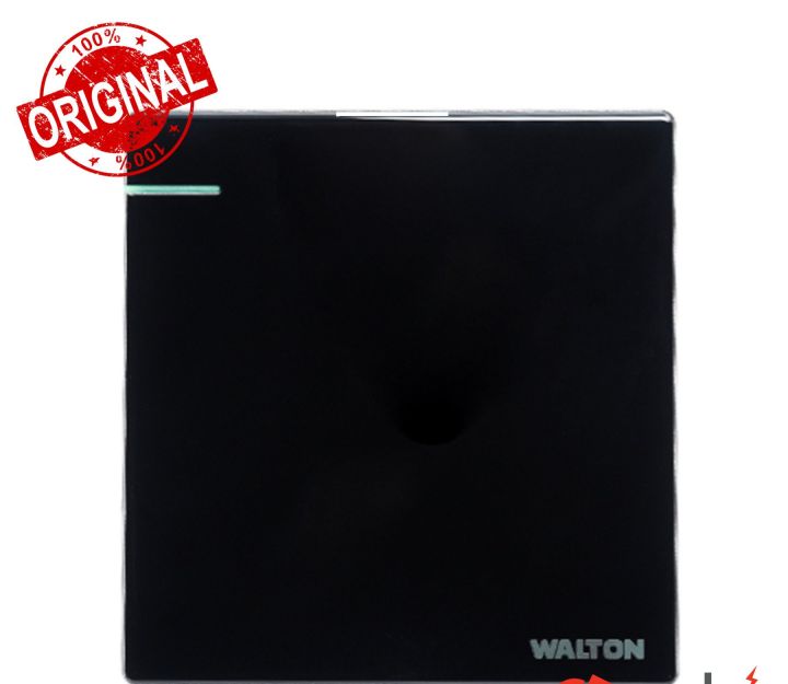 WALTON CRYSTAL BLACK Series 16A One Gang Two Way Switch Socket 1Gang