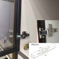 Aluminum Frame Glass Door Hinge for Bathroom Kitchen  niture Shoe Cabinet Wardrobe Bookcase Display Cupboard Door Hinges. 