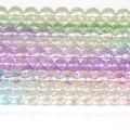 4/6/8/10mm Natural Glass Beads Colorful Glass Stone Round Spacer Loose Beads For Jewelry Making Beadwork DIY Bracelet Necklace. 