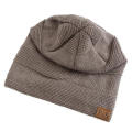 Knitted Winter hats Fashionable Label decor Casual Beanie cap Warm Winter  lined hats for Outdoor activities Cold weather Skiing and snowboarding  wear Men and women. 