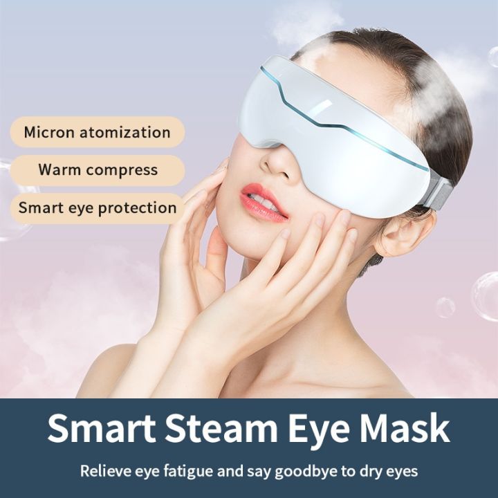 Electric Nano Steam Eye Massager Atomizing Eye Acupressure Massage Relieve Fatigue Dark Circles Improve Sleep Eye Care Machine
