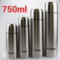 Prestige Thermopro Flask, Stainless Steel Insulated 24 Hours Hot or Cold Bottle Flask, 350 ml,500ml, 750ml & 1000ml, Silver vacuum flask. 