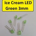 25Pcs- Ultra Bright Green Color 3mm Ice Cream LED Light Emitting Diode For Lighting LED Outdoor LED Torch Light Electronic Project DIY.