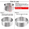 6-12 Inch Adjustable Stainless Steel Dessert Cake Mold Circle Baking Round Mousse Ring Mould Kitchen Decorating Tool. 