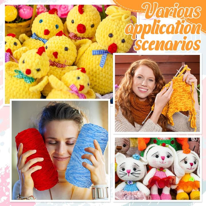 KGS%20100%25%20CHINA%20Microfiber%20Chenille%20CHINA%20Velvet%20Yarn%20%7C%20100%20gm%20%7C%20Crocheting%20and%20Knitting%20Chenille%20Velvet%20Yarn%20%7C%20Hook%20Size%204.0%20mm-5.0mm%20-%20Image%202