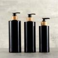 Soap Bottle Pump Dispenser Bamboo Lotion Refillable Liquid Storage Container.