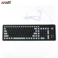 Foldable Silicone Keyboard USB Wired Silicon Flexible Soft Waterproof Roll Up Silica Gel Keyboard for PC Laptop Notebook.