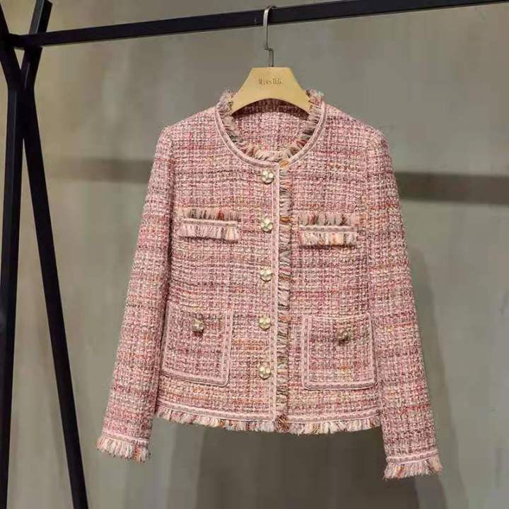 SUO%20NA%20Socialite%20Style%20Coat%20for%20Women2022Spring%20New%20Elegant%20Slightly%20Mature%20Style%20Slim-Fit%20Tweed%20Short%20Coat%20-%20Image%202