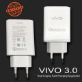 Vivo Qualcomm 3.0 Premium Quality Quick Fast Charger With Type-C Cable - Charger. 