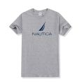 Summer New NAUTICA Fashion Print Men's Casual Sports Street Short-Sleeved Round Neck Oversized Men's T-Shirt 2023 Brand.